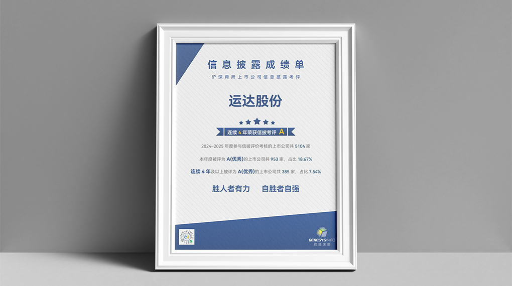 4001老百汇网站一连4年荣获上市公司信息披露最高评级&ldquo;A&rdquo;级